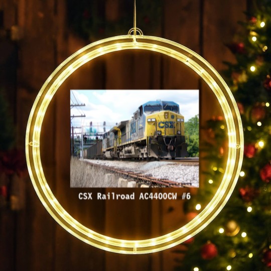 Discover CSX Railroad AC4400CW #6 With a Coal Train Black LED Christmas Window Lights