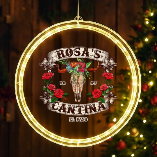 Discover Rosa's Cantina, Not Distressed (design 2 of 2) - El Paso - LED Christmas Window Lights