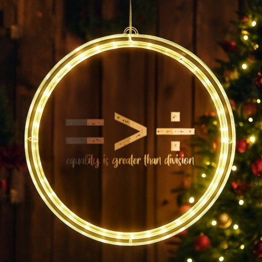 Discover equality is greater than division black history month math t LED Christmas Window Lights