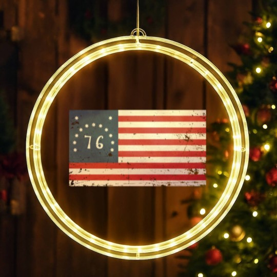 Discover USA Bennington Flag - Vintage - Usa - LED Christmas Window Lights