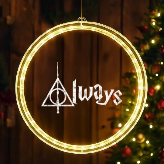 Discover Always with Deathly Hallows Symbols | Geekdom LED Christmas Window Lights