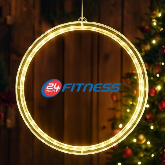 Discover 24 HOUR FITNESS LOGO LED Christmas Window Lights