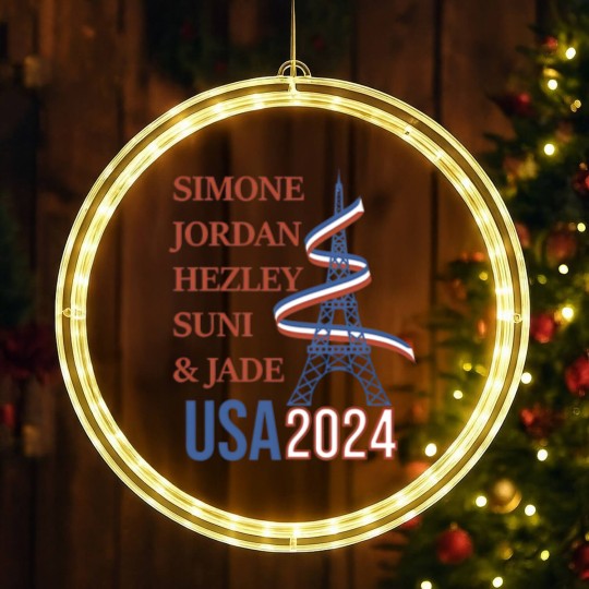 Discover Simone - Jordan - Hezley - Suni - Jade LED Christmas Window Lights, USA 2024 Olympics LED Christmas Window Lights