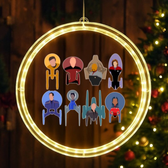 Discover Trek ships & captains 2020 LED Christmas Window Lights