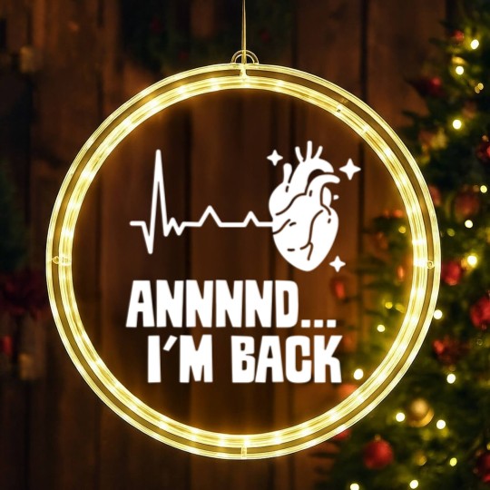 Discover And I'm Back Survived Cardiac Heart Attack Bypass LED Christmas Window Lights