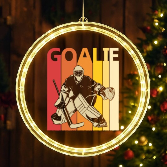Discover Hockey Goalie T- LED Christmas Window Lights Vintage Hockey Goalie T- LED Christmas Window Lights LED Christmas Window Lights