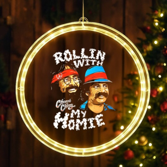 Discover Cheech & Chong Rollin With My Homie LED Christmas Window Lights