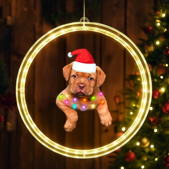 Discover dogue de bordeaux christmas decor for dog lovers LED Christmas Window Lights