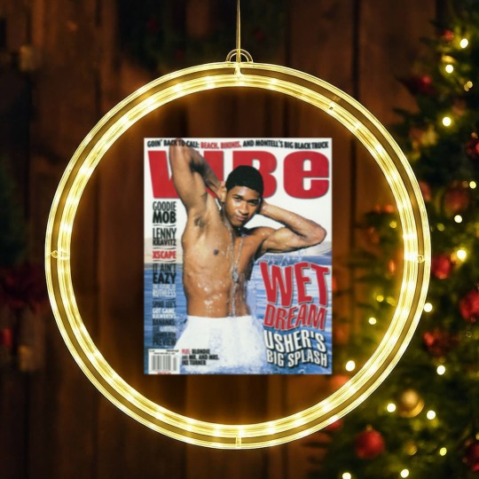 Discover Usher Cover LED Christmas Window Lights, Usher Album LED Christmas Window Lights, Retro Usher LED Christmas Window Lights