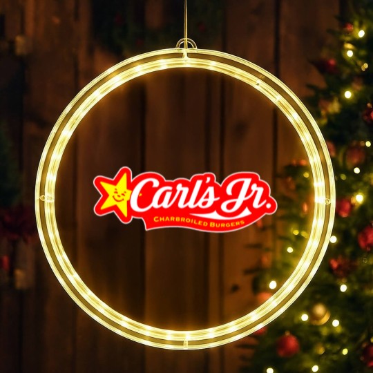 Discover carl's jr burger logo LED Christmas Window Lights