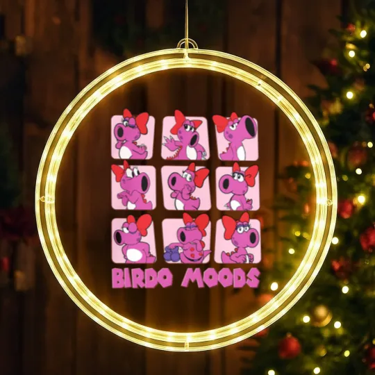 Discover Cute Birdo Moods LED Christmas Window Lights | Super