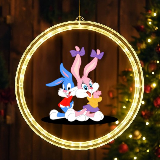Discover Buster and Babs Bunny LED Christmas Window Lights