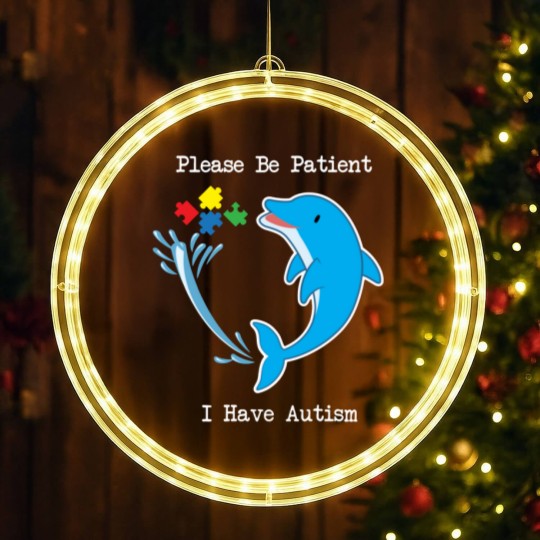 Discover Please Be Patient I Have Autism Classic LED Christmas Window Lights LED Christmas Window Lights