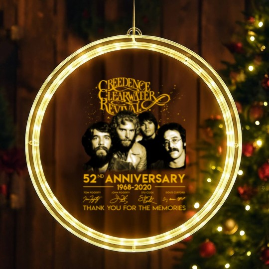 Discover 52 Years Creedence Clearwater Revival LED Christmas Window Lights