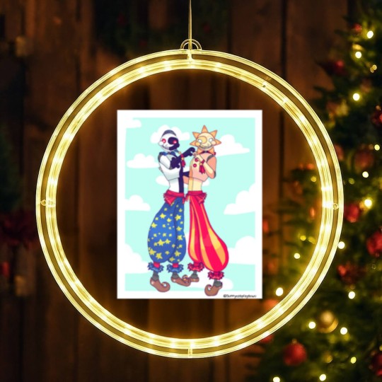 Discover Sun and Moon fnaf Long LED Christmas Window Lights