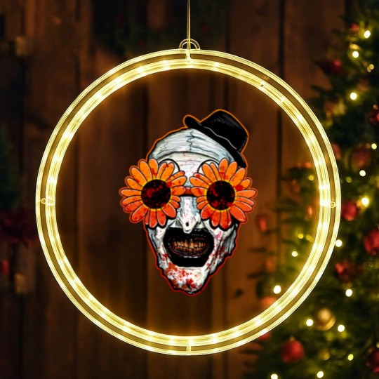 Discover Art The Clown Terrifier 2 Sunflower Sunglasses Horror LED Christmas Window Lights