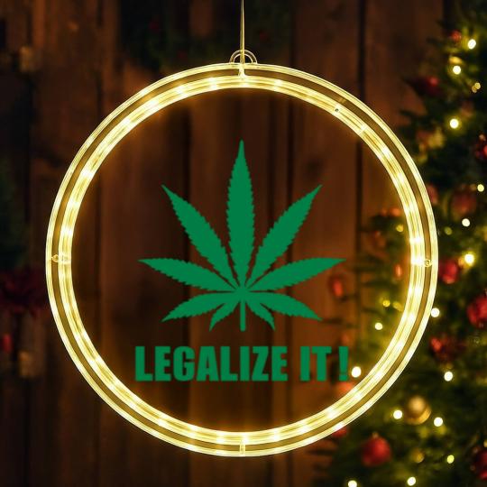 Discover Marijuana Legalize it LED Christmas Window Lights