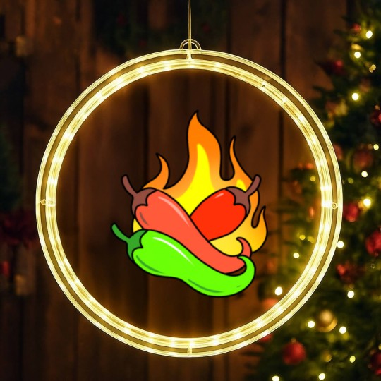 Discover hot peppers LED Christmas Window Lights