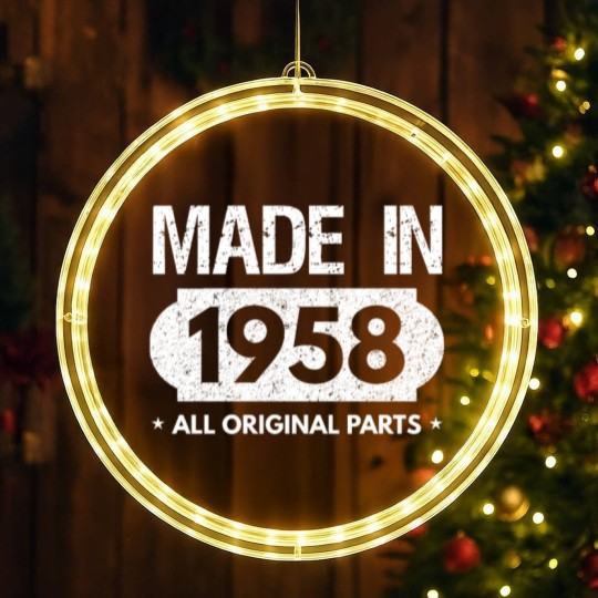 Discover Made In 1958-All Original Parts-60th Bday LED Christmas Window Lights