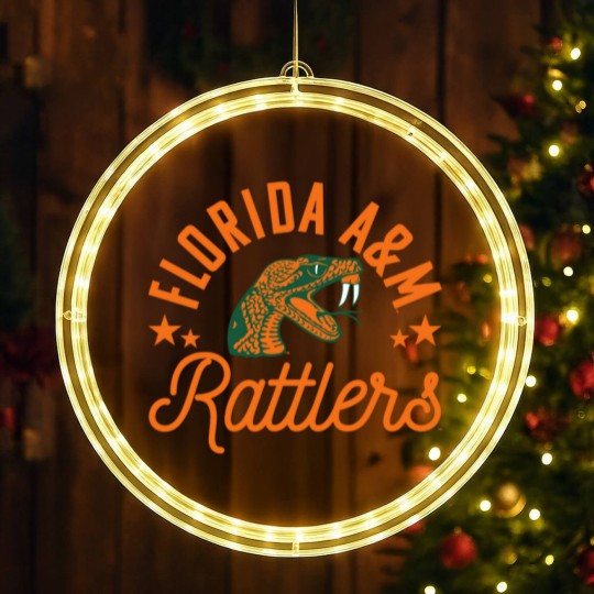 Discover am university famu logo Stickers LED Christmas Window Lights