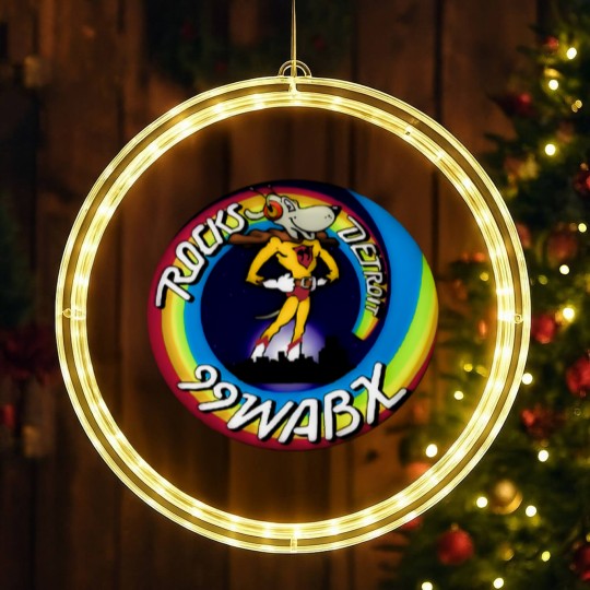Discover RARE Vintage 1970s WABX Radio Station Detroit Rocks LED Christmas Window Lights