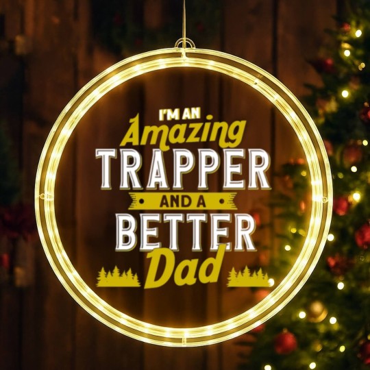 Discover Hunting Trapper Trapping LED Christmas Window Lights