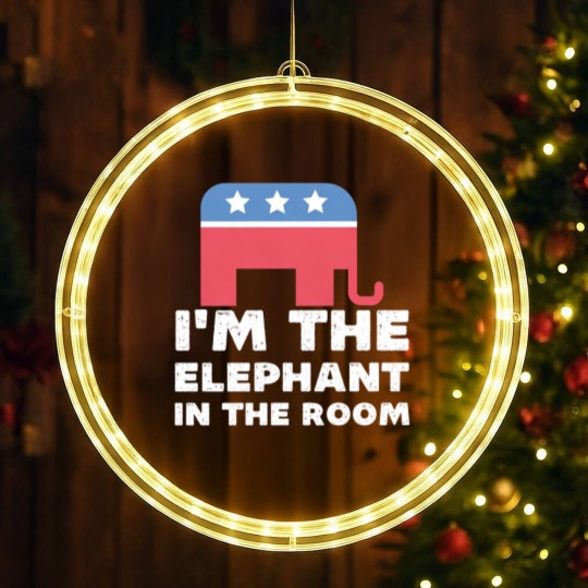 Discover I'm The Elephant In The Room Republican Gift LED Christmas Window Lights