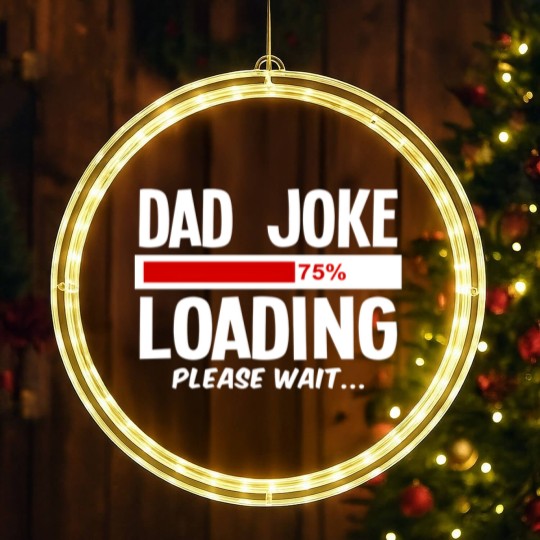 Discover dad joke loading LED Christmas Window Lights