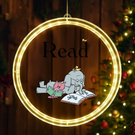 Discover It's A Good Day To Read Book - Elephant And Piggie Comic - LED Christmas Window Lights