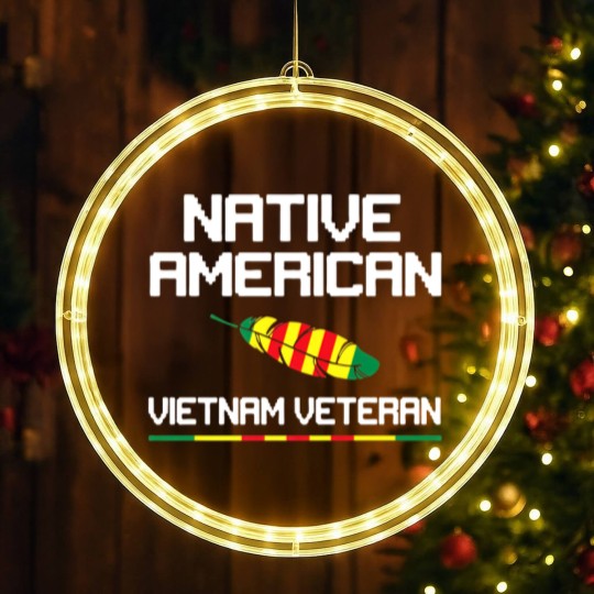 Discover Native American Vietnam Veteran LED Christmas Window Lights