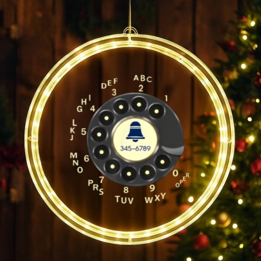 Discover Retro Rotary Dial Phone Old Phone LED Christmas Window Lights
