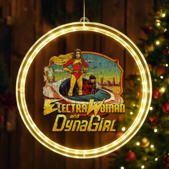 Discover Electra Woman and Dyna Girl 1976 LED Christmas Window Lights LED Christmas Window Lights