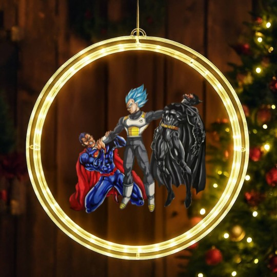 Discover Vegeta Super Saiyan Blue Beats Super Heroes LED Christmas Window Lights