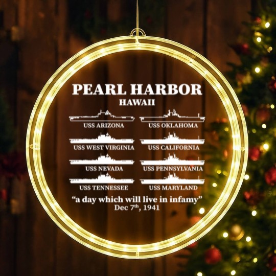 Discover Pearl Harbor Memorial Day Battleships USA Patrio LED Christmas Window Lights