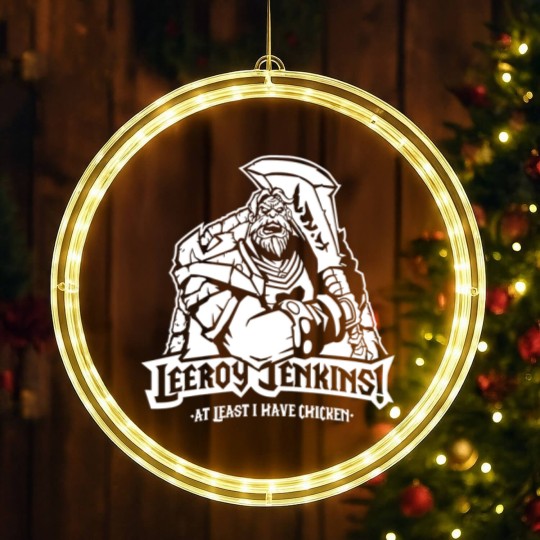 Discover Leeroy Jenkins! White - Warcraft - LED Christmas Window Lights