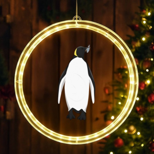 Discover Penguin LED Christmas Window Lights, Penguin Birthday Gift, Penguin Gift, Penguin Lover LED Christmas Window Lights
