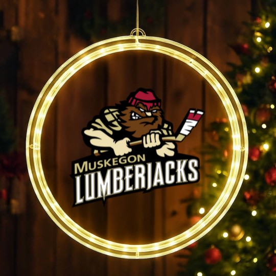 Discover Muskegon Lumberjacks Hockey Club LED Christmas Window Lights