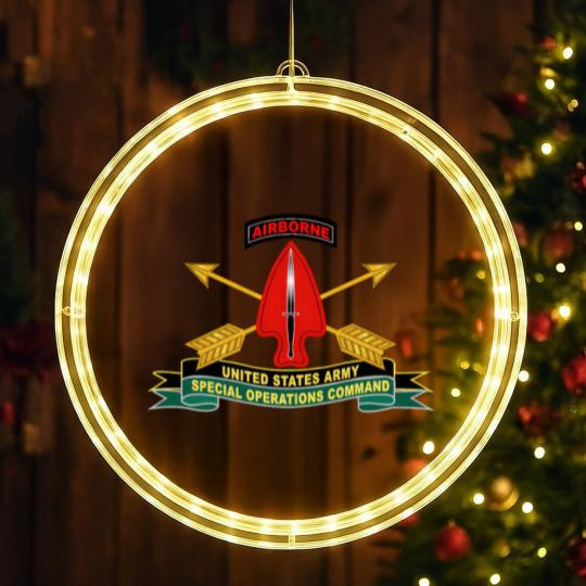 Discover Army US Army Special Operations Command Sine Pari LED Christmas Window Lights