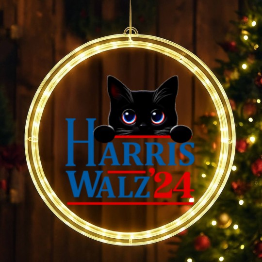 Discover Harris Walz Cat Lady  Harris tim walz LED Christmas Window Lights - 1 LED Christmas Window Lights