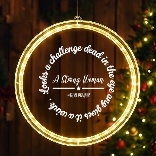 Discover A Strong Woman - Strong Woman - LED Christmas Window Lights