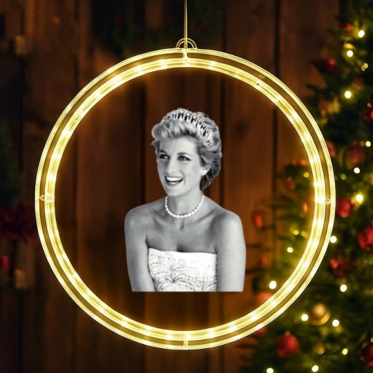 Discover Princess of Wales Lady Diana Dynasty Di LED Christmas Window Lights Vintage Retro Meme Gift