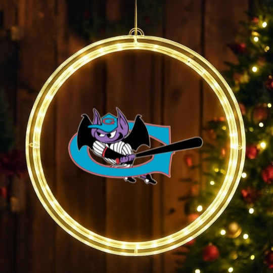 Discover Game of Greensboro Bats Baseball LED Christmas Window Lights
