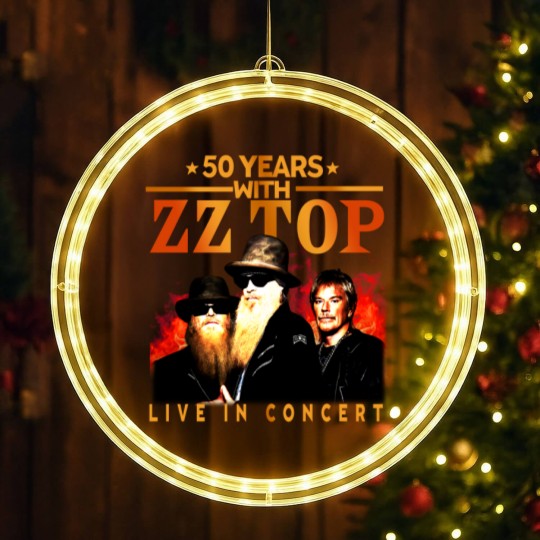 Discover ZZ Top 50 Years Live In Concert The Memories LED Christmas Window Lights, ZZ Top LED Christmas Window Lights