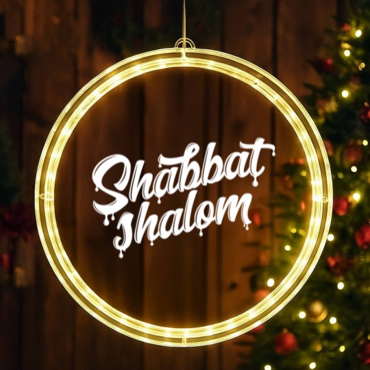 Discover Shabbat Shalom Drip - Sabbath - LED Christmas Window Lights