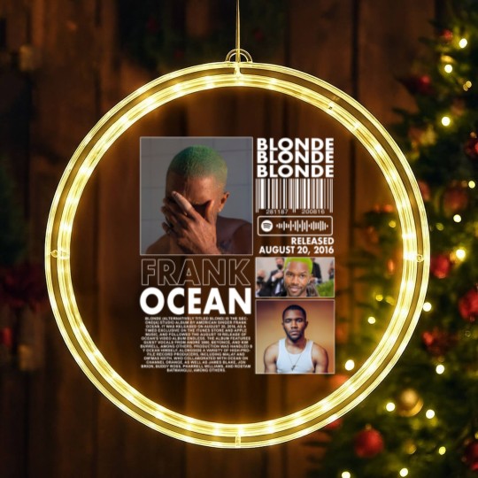 Discover Frank Ocean Rap LED Christmas Window Lights, Blonde Album Merch Vintage Rapper Hiphop