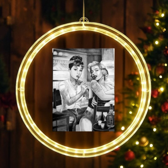 Discover Marilyn Monroe and Audrey Hepburn vintage design LED Christmas Window Lights