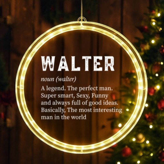 Discover Mens Walter Name LED Christmas Window Lights