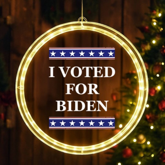 Discover i voted for biden pro joe biden democrats liberals gifts LED Christmas Window Lights