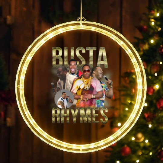 Discover Busta Rhymes LED Christmas Window Lights Vintage Hip Hop 90s Retro Graphic LED Christmas Window Lights