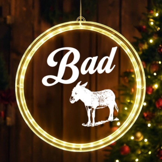 Discover Bad Donkey LED Christmas Window Lights, Donkey LED Christmas Window Lights, Funny Donkey LED Christmas Window Lights, Sarcastic LED Christmas Window Lights, Donkey Lover LED Christmas Window Lights